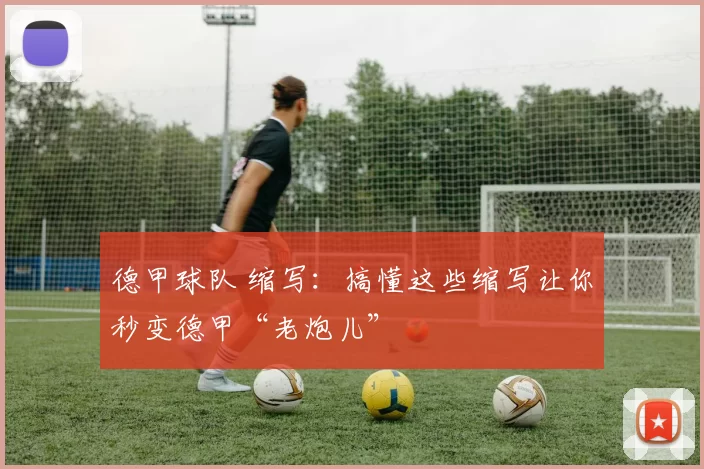 德甲球队 缩写:搞懂这些缩写让你秒变德甲“老炮儿”